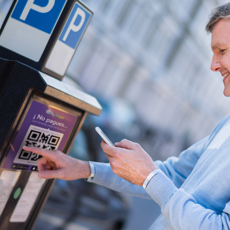 Pegatina de pago parking