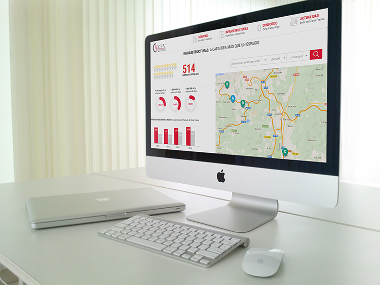 Diseño datos web Zona Franca Vigo